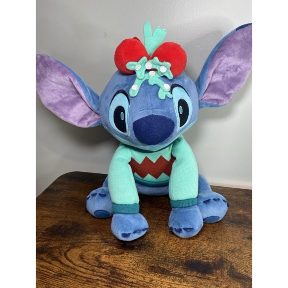 Disney Parks Lilo & Stitch Christmas Stitch 12" Plush Stuffed Animal Toy 2023